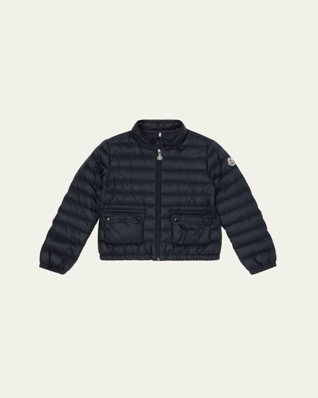 Girl's Lans Quilted Down Jacket, Size 4-6